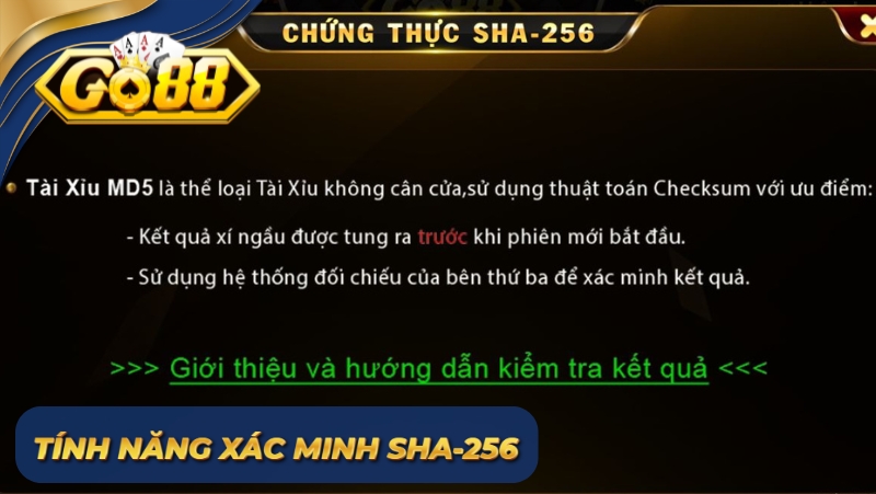 Tính năng xác minh SHA-256